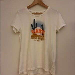 Authentic 2025 San Francisco Giants Spring Training t-shirt off white size S